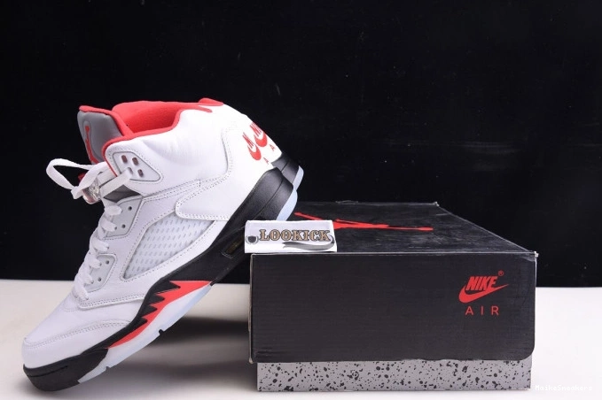 MaikeSneakers Retro Jordan DA1911-102 Silver Air Tongue (2020) 5 Red Fire 0629